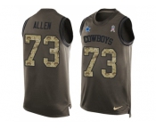 Nike Dallas Cowboys #73 Larry Allen Green Men's Stitched NFL Limited Salute To Service Tank Top Jersey