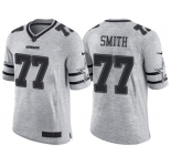 Nike Dallas Cowboys #77 Tyron Smith 2016 Gridiron Gray II Men's NFL Limited Jersey