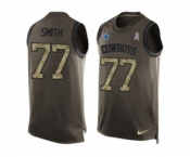 Nike Dallas Cowboys #77 Tyron Smith Green Men's Stitched NFL Limited Salute To Service Tank Top Jersey