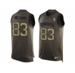 Nike Dallas Cowboys #83 Terrance Williams Green Men's Stitched NFL Limited Salute To Service Tank Top Jersey
