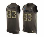 Nike Dallas Cowboys #83 Terrance Williams Green Men's Stitched NFL Limited Salute To Service Tank Top Jersey