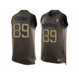 Nike Dallas Cowboys #89 Gavin Escobar Green Men's Stitched NFL Limited Salute To Service Tank Top Jersey