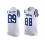 Nike Dallas Cowboys #89 Gavin Escobar White Men's Stitched NFL Limited Tank Top Jersey