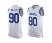Nike Dallas Cowboys #90 Demarcus Lawrence White Men's Stitched NFL Limited Tank Top Jersey