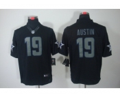 nike nfl dallas cowboys #19 miles austin black jerseys(impact limited)