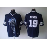 nike nfl jerseys dallas cowboys #19 austin blue[helmet tri-blend limited]