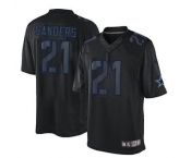 nike nfl jerseys dallas cowboys #21 sanders black[nike impact limited]