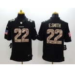 nike nfl jerseys dallas cowboys #22 e.smith black[salute to service limited]