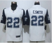 nike nfl jerseys dallas cowboys #22 e.smith white[Limited throwback]