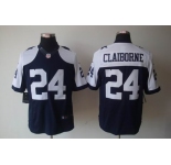 nike nfl jerseys dallas cowboys #24 claiborne blue[game limited throwback]
