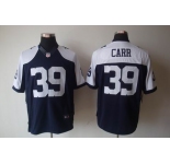 nike nfl jerseys dallas cowboys #39 carr blue(game limited throwback)