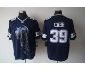 nike nfl jerseys dallas cowboys #39 carr blue[helmet tri-blend limited]