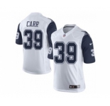 nike nfl jerseys dallas cowboys #39 carr white[Limited throwback]