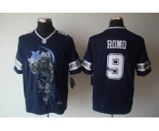 nike nfl jerseys dallas cowboys #9 romo blue[helmet tri-blend limited]