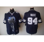 nike nfl jerseys dallas cowboys #94 ware blue[helmet tri-blend limited]