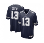 Women Dallas Cowboys #13 Downs Game Navy Blue Team Color Football Jersey