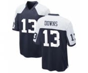 Women Dallas Cowboys #13 Downs Game Navy Blue Throwback Alternate Football Jersey