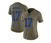 Women Nike Dallas Cowboys #17 Allen Hurns Olive Stitched NFL Limited 2017 Salute to Service Jersey