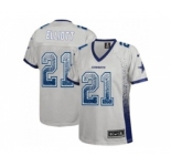 Women Nike Dallas Cowboys #21 Ezekiel Elliott Grey Stitched NFL Elite Drift Fashion Jersey