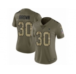 Women Nike Dallas Cowboys #30 Anthony Brown Limited Olive Camo 2017 Salute to Service NFL Jersey