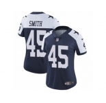 Women Nike Dallas Cowboys #45 Rod Smith Navy Blue Throwback Alternate Vapor Untouchable Limited Player NFL Jersey