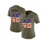 Women Nike Dallas Cowboys #46 Alfred Morris Limited Olive USA Flag 2017 Salute to Service NFL Jersey
