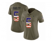 Women Nike Dallas Cowboys #5 Dan Bailey Limited Olive USA Flag 2017 Salute to Service NFL Jersey