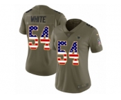 Women Nike Dallas Cowboys #54 Randy White Limited Olive USA Flag 2017 Salute to Service NFL Jersey