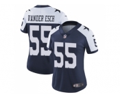 Women Nike Dallas Cowboys #55 Leighton Vander Esch Navy Blue Thanksgiving Stitched NFL Vapor Untouchable Limited Throwback Jersey