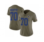 Women Nike Dallas Cowboys #70 Zack Martin Olive Stitched NFL Limited 2017 Salute to Service Jersey