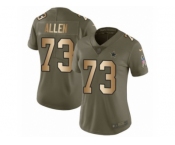 Women Nike Dallas Cowboys #73 Larry Allen Limited Olive Gold 2017 Salute to Service NFL Jersey