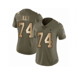 Women Nike Dallas Cowboys #74 Bob Lilly Limited Olive Gold 2017 Salute to Service NFL Jersey