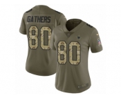 Women Nike Dallas Cowboys #80 Rico Gathers Limited Olive Camo 2017 Salute to Service NFL Jersey