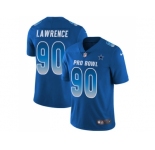 Women Nike Dallas Cowboys #90 DeMarcus Lawrence Royal Stitched NFL Limited NFC 2018 Pro Bowl Jersey