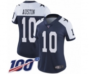 Women's Dallas Cowboys #10 Tavon Austin Navy Blue Throwback Alternate Vapor Untouchable Limited Player 100th Season Football Jersey