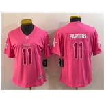 Women's Dallas Cowboys #11 Micah Parsons Pink Vapor Untouchable Limited Stitched Jersey