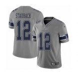 Women's Dallas Cowboys #12 Roger Staubach Limited Gray Inverted Legend Football Jersey