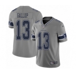 Women's Dallas Cowboys #13 Michael Gallup Limited Gray Inverted Legend Football Jersey