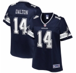 Women's Dallas Cowboys #14 Andy Dalton NFL Pro Line Navy Team Player Jersey