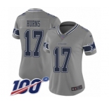 Women's Dallas Cowboys #17 Allen Hurns Limited Gray Inverted Legend 100th Season Football Jersey