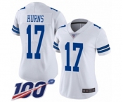 Women's Dallas Cowboys #17 Allen Hurns White Vapor Untouchable Limited Player 100th Season Football Jersey