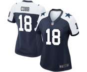 Women's Dallas Cowboys #18 Randall Cobb Game Navy Blue Throwback Alternate Football Jersey