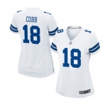 Women's Dallas Cowboys #18 Randall Cobb Game White Football Jersey