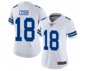 Women's Dallas Cowboys #18 Randall Cobb White Vapor Untouchable Limited Player Football Jersey