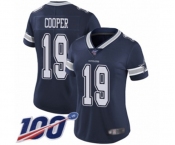 Women's Dallas Cowboys #19 Amari Cooper Navy Blue Team Color Vapor Untouchable Limited Player 100th Season Football Jersey