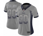 Women's Dallas Cowboys #20 Tony Pollard Limited Gray Rush Drift Fashion Football Jersey