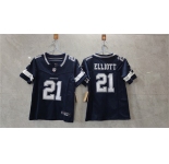 Women's Dallas Cowboys #21 Ezekiel Elliott Navy 2023 F.U.S.E. Limited Football Stitched Jersey