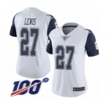 Women's Dallas Cowboys #27 Jourdan Lewis Limited White Rush Vapor Untouchable 100th Season Football Jersey