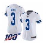 Women's Dallas Cowboys #3 Mike White Vapor Untouchable Limited Player 100th Season Football Jersey