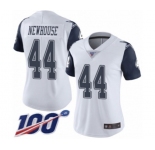 Women's Dallas Cowboys #44 Robert Newhouse Limited White Rush Vapor Untouchable 100th Season Football Jersey